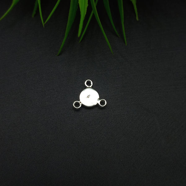 925 Sterling Silver Collet Round Plain Close Blank Connector, Setting For Making Connector 5 MM To 40 MM, DIY Jewelry Supplies