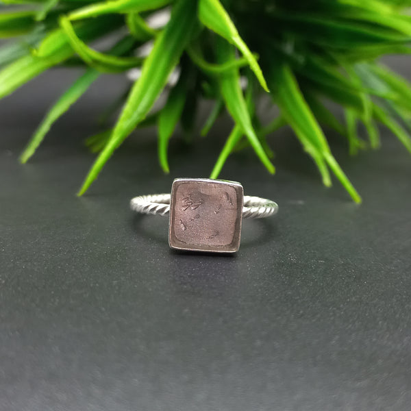 925 Sterling Silver Ring, Spiral Wire Plain Bezel Cup Square Close Blank Ring, Setting For Making Ring 10 MM To 14 MM, DIY Jewelry Supplies