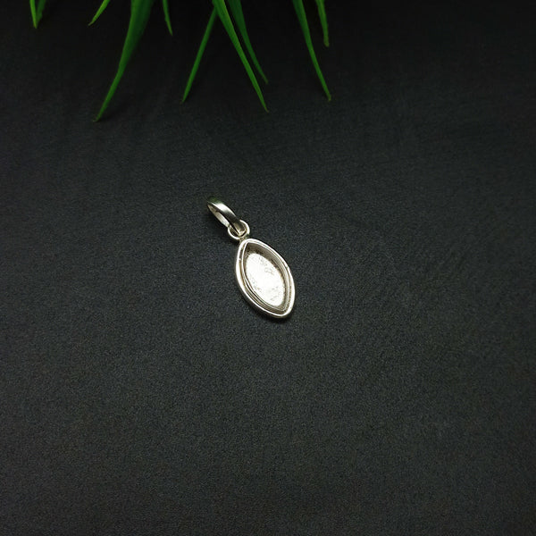 925 Sterling Silver Collet Marquise Plain Bezel Cup Close Blank Pendant, Setting For Making Pendant 3x5 MM To 12x24 MM, DIY Jewelry Supplies