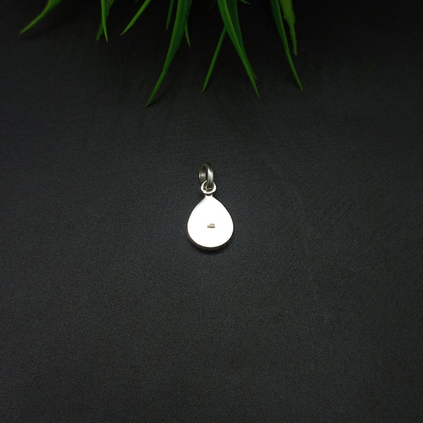 925 Sterling Silver Pendant, Beaded Bezel Cup Close Blank Collet Pear Pendant, Setting For Making Pendant 6x4 MM To 14x21 MM, DIY