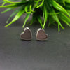 925 Sterling Silver Collet Heart Plain Bezel Cup Close Blank Stud Earring, Setting For Making Earring 3 MM To 40 MM, DIY Jewelry Supplies
