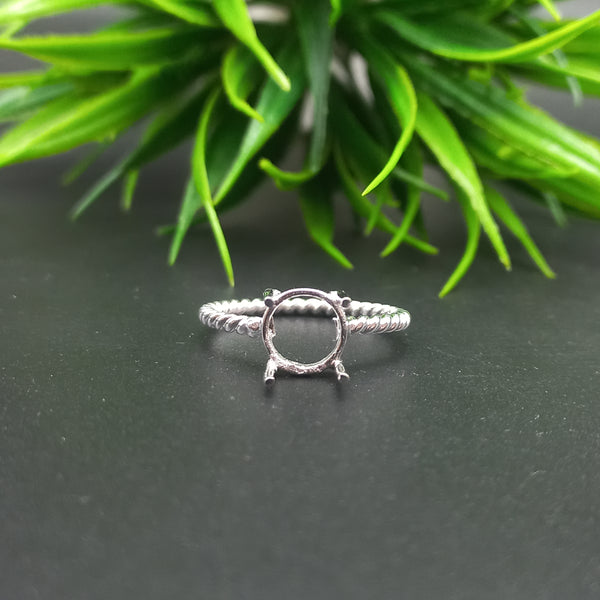 925 Sterling Silver Collet Round Ring, New Design Bezel Cup Close Blank Ring, Setting For Making Ring 5 MM To 25 MM, DIY Jewelry Supplies