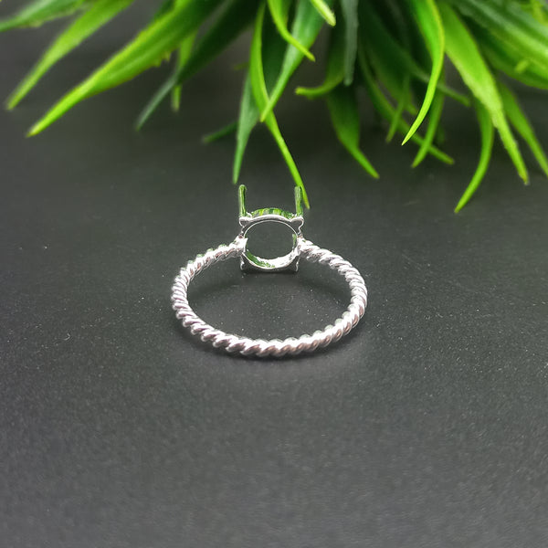 925 Sterling Silver Collet Round Ring, New Design Bezel Cup Close Blank Ring, Setting For Making Ring 5 MM To 25 MM, DIY Jewelry Supplies