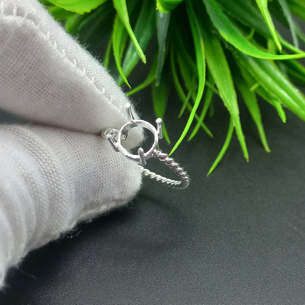 925 Sterling Silver Collet Round Ring, New Design Bezel Cup Close Blank Ring, Setting For Making Ring 5 MM To 25 MM, DIY Jewelry Supplies