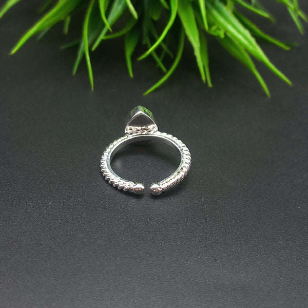 925 Sterling Silver Close Blank Pear Ring, Awesome Design Adjustable Bezel Cup Ring, Setting For Making Ring 6x4 MM To 14x21 MM, DIY Jewelry