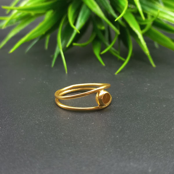 925 Sterling Silver Gold Plated Plain Bezel Cup Round Close Blank Double Wire Collet Ring, Setting For Making Ring 5X5 MM To 40X40 MM, DIY