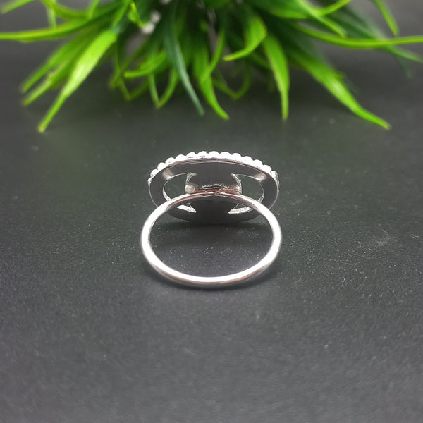 925 Sterling Silver Collet Round Ring, Beaded Bezel Cup Close Blank Ring, Setting For Making Ring 5 MM To 9 MM, DIY Jewelry Supplies
