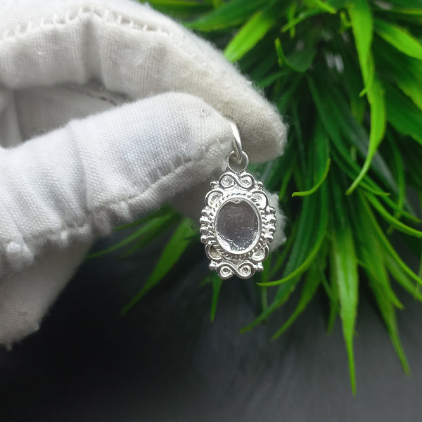 925 Sterling Silver Oval Pendant, New Design Bezel Cup Open Blank Oval pendant, Setting For Making Pendant 6x4 MM To 35x40 MM, DIY Jewelry