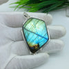 Natural Labradorite Gemstone Pendants / Wholesale Pendants / Minimalist Pendants / Jewelry for Gift / 925 Sterling Silver Plated Pendant