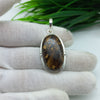 Natural Bronzite Gemstone Pendants / Wholesale Pendants / Minimalist Pendants / Jewelry for Gift / 925 Sterling Silver Plated Pendant