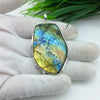 Natural Labradorite Gemstone Pendants / Wholesale Pendants / Minimalist Pendants / Jewelry for Gift / 925 Sterling Silver Plated Pendant