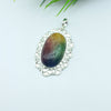 Natural Rainbow Solar Quartz Gemstone Pendants / Wholesale Pendants / Minimalist Pendants / Jewelry for Gift / 925 Sterling Silver Plated Pendant