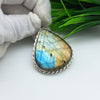 Natural Labradorite Gemstone Pendants / Wholesale Pendants / Minimalist Pendants / Jewelry for Gift / 925 Sterling Silver Plated Pendant