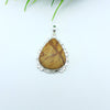 Natural Jasper Gemstone Pendants / Wholesale Pendants / Minimalist Pendants / Jewelry for Gift / 925 Sterling Silver Plated Pendant