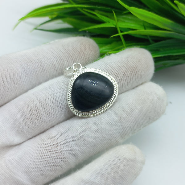 Natural Agate Gemstone Pendants / Wholesale Pendants / Minimalist Pendants / Jewelry for Gift / 925 Sterling Silver Plated Pendant