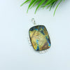 Natural Labradorite Gemstone Pendants / Wholesale Pendants / Minimalist Pendants / Jewelry for Gift / 925 Sterling Silver Plated Pendant