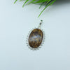 Natural Bronzite Gemstone Pendants / Wholesale Pendants / Minimalist Pendants / Jewelry for Gift / 925 Sterling Silver Plated Pendant