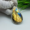 Natural Labradorite Gemstone Pendants / Wholesale Pendants / Minimalist Pendants / Jewelry for Gift / 925 Sterling Silver Plated Pendant
