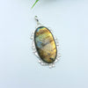Natural Labradorite Gemstone Pendants / Wholesale Pendants / Minimalist Pendants / Jewelry for Gift / 925 Sterling Silver Plated Pendant