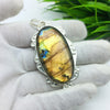 Natural Labradorite Gemstone Pendants / Wholesale Pendants / Minimalist Pendants / Jewelry for Gift / 925 Sterling Silver Plated Pendant