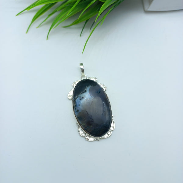Natural Agate Gemstone Pendants / Wholesale Pendants / Minimalist Pendants / Jewelry for Gift / 925 Sterling Silver Plated Pendant