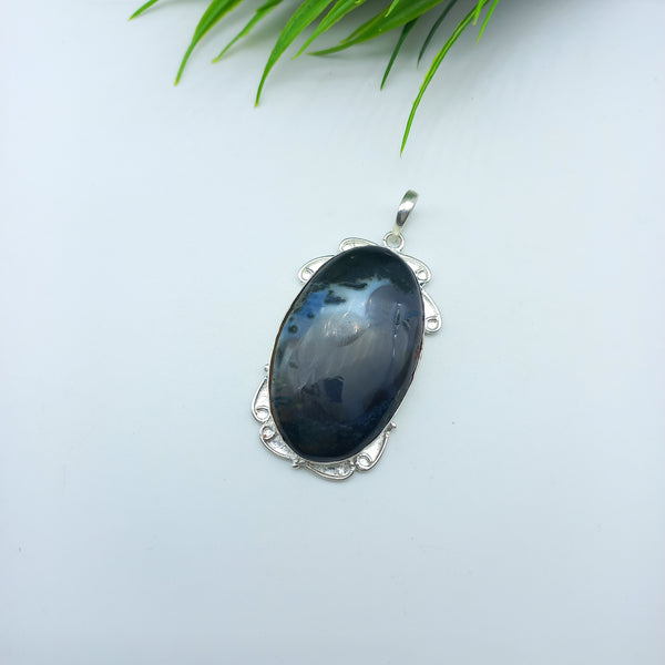 Natural Agate Gemstone Pendants / Wholesale Pendants / Minimalist Pendants / Jewelry for Gift / 925 Sterling Silver Plated Pendant