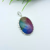 Natural Rainbow Solar Quartz Gemstone Pendants / Wholesale Pendants / Minimalist Pendants / Jewelry for Gift / 925 Sterling Silver Plated Pendant