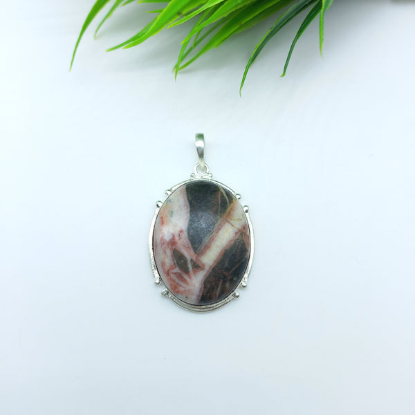 Natural Jasper Gemstone Pendants / Wholesale Pendants / Minimalist Pendants / Jewelry for Gift / 925 Sterling Silver Plated Pendant