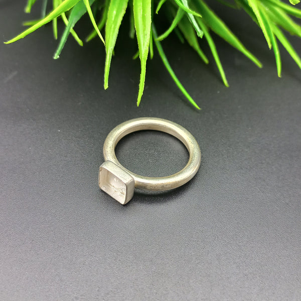 925 Sterling Silver Collet Cushion Ring, Plain Bezel Cup Close Blank Ring, Setting For Making Ring 5x5 MM To 9x9 MM, DIY Jewelry Supplies