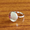 925 Sterling Silver Collet Round Ring, Plain Bezel Cup Round Close Blank Ring, Setting For Making Ring 10 MM To 14 MM, DIY Jewelry Supplies