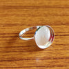 925 Sterling Silver Collet Round Ring, Plain Bezel Cup Round Close Blank Ring, Setting For Making Ring 10 MM To 14 MM, DIY Jewelry Supplies