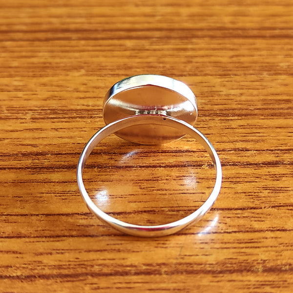 925 Sterling Silver Collet Round Ring, Plain Bezel Cup Round Close Blank Ring, Setting For Making Ring 10 MM To 14 MM, DIY Jewelry Supplies