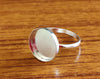 925 Sterling Silver Collet Round Ring, Plain Bezel Cup Round Close Blank Ring, Setting For Making Ring 10 MM To 14 MM, DIY Jewelry Supplies