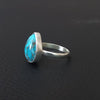 Natural TURQUOISE Pear Silver Ring, 925 Sterling Silver Statement Ring, Turquoise Pear Silver Ring, Gemstone Silver Ring