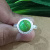 Natural Green Copper Turquoise New Design Round Stone Ring, 925 Sterling Silver Round Turquoise Ring, Turquoise Round Ring, Statement Ring