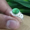 Natural Green Copper Turquoise New Design Round Stone Ring, 925 Sterling Silver Round Turquoise Ring, Turquoise Round Ring, Statement Ring