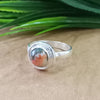 Natural Oyster Copper Turquoise New Design Round Stone Ring, 925 Sterling Silver Round Turquoise Ring, Turquoise Round Ring, Statement Ring