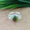 Natural Green Copper Turquoise New Design Round Stone Ring, 925 Sterling Silver Round Turquoise Ring, Turquoise Round Ring, Statement Ring
