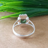 New Design Natural Green Copper Turquoise Cushion Stone Ring, 925 Sterling Silver Cushion Turquoise Ring, Turquoise Cushion Ring