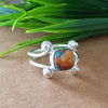 New Design Natural Oyster Copper Turquoise Cushion Stone Ring, 925 Sterling Silver Cushion Turquoise Ring, Turquoise Cushion Ring