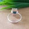 New Design Natural Blue Copper Turquoise Cushion Stone Ring, 925 Sterling Silver Cushion Turquoise Ring, Turquoise Cushion Ring