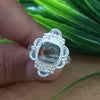925 Sterling Silver Cushion Turquoise Ring, New Design Natural Oyster Copper Turquoise Cushion Stone Ring, Turquoise Cushion Ring