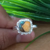 New Design Natural Oyster Copper Turquoise Cushion Stone Ring, 925 Sterling Silver Cushion Turquoise Ring, Turquoise Cushion Ring