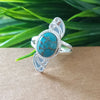 925 Sterling Silver Statement Ring, NEW ARRIVAL Natural Blue Copper Turquoise Oval Silver Ring, Turquoise Oval Silver Ring, Gemstone Ring