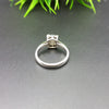 Natural American Diamond Solitaire Silver Ring, 925 Sterling Silver Ring, Engagement Ring, Dainty Ring, Diamond Jewelry, Wedding Jewelry