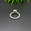 Natural American Diamond Solitaire Silver Ring, 925 Sterling Silver Ring, Engagement Ring, Dainty Ring, Diamond Jewelry, Wedding Jewelry