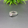 Natural American Diamond Solitaire Silver Ring, 925 Sterling Silver Ring, Engagement Ring, Dainty Ring, Diamond Jewelry, Wedding Jewelry