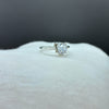 Natural American Diamond Solitaire Silver Ring, 925 Sterling Silver Ring, Engagement Ring, Dainty Ring, Diamond Jewelry, Wedding Jewelry