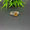 925 Sterling Silver Ring | Natural Citrine Solitaire Ring | Fancy Cut Gemstone Silver Ring | Citrine Jewelry | November Birthstone Jewelry |