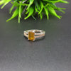 925 Sterling Silver Ring | Natural Citrine Solitaire Ring | Fancy Cut Gemstone Silver Ring | Citrine Jewelry | November Birthstone Jewelry |